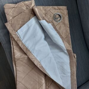 Silky Lined Curtains Copper Color